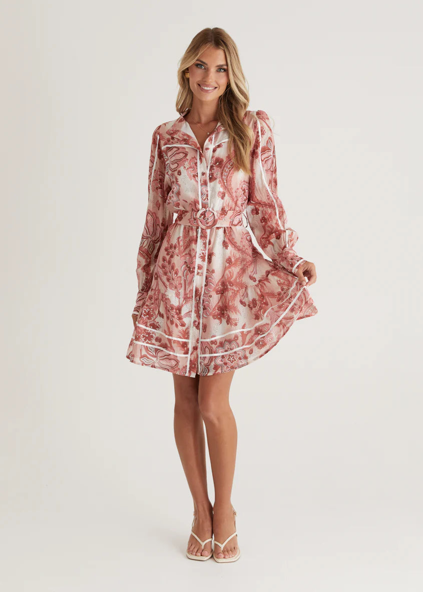Atwood Dress - Wine Paisley