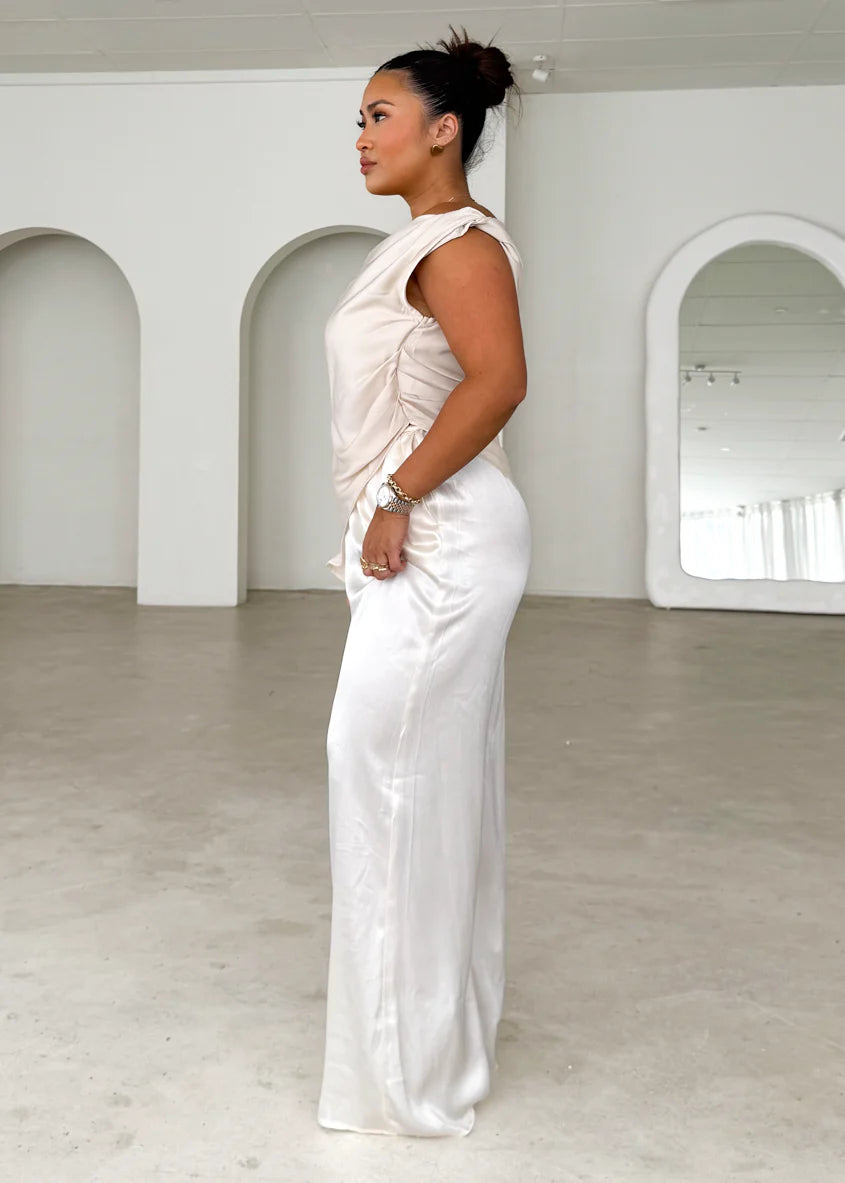 Romero Drop Shoulder Top - Champagne