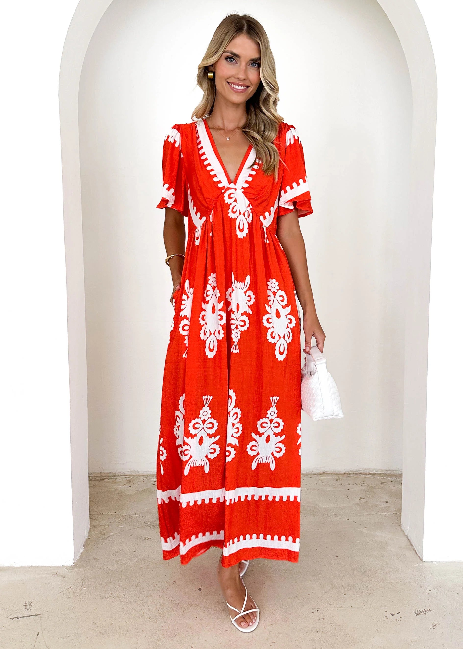 Renegade Maxi Dress - Tangerine