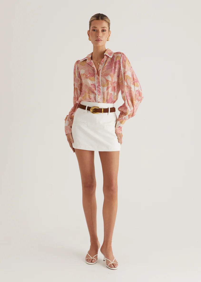 Driftwood Shirt - Blush Floral