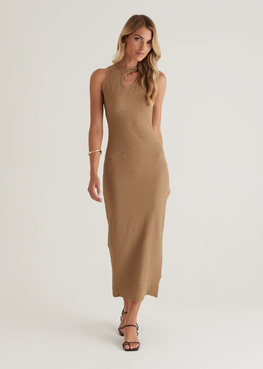 Torie Knit Maxi Dress - Latte