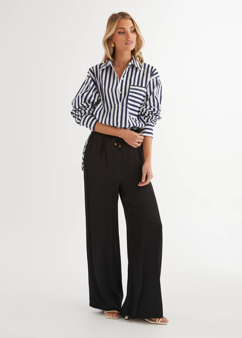 Lola Shirt - Navy Stripe