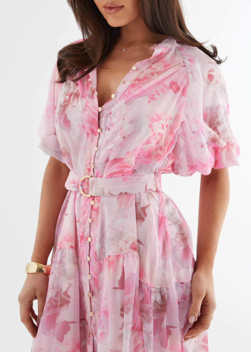 Clemence Dress - Pink Floral