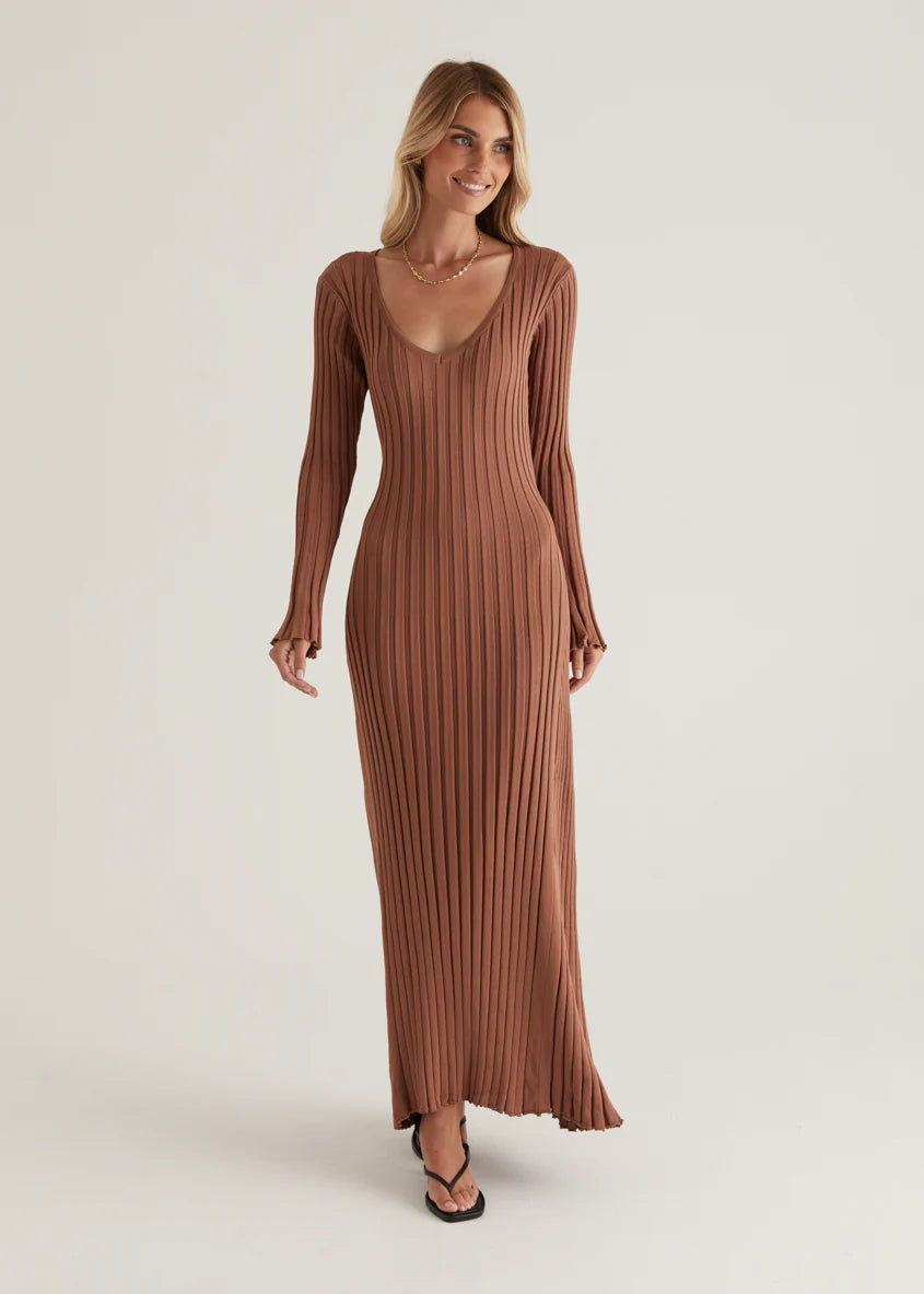 Norah Knit Maxi Dress - Clay