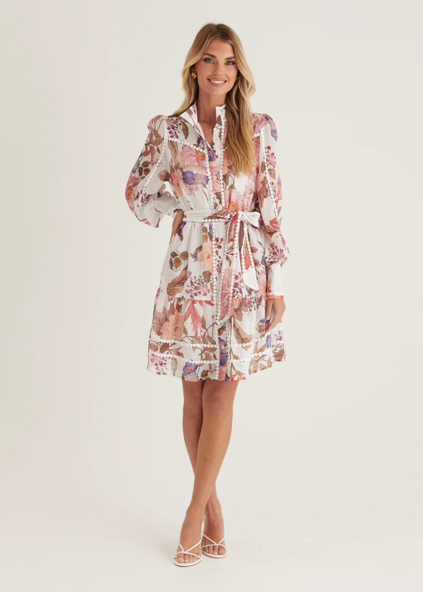 Aaliyah Dress - White Floral