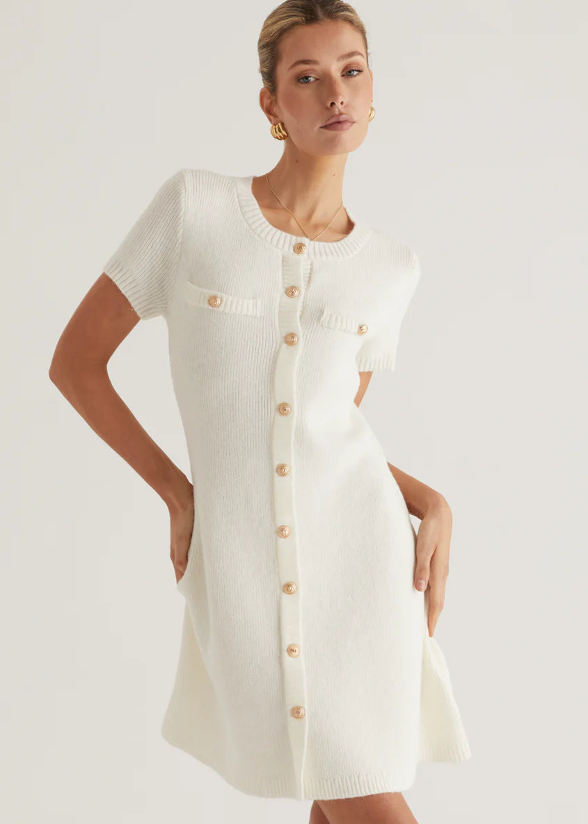Savannah Knit Dress - Off White
