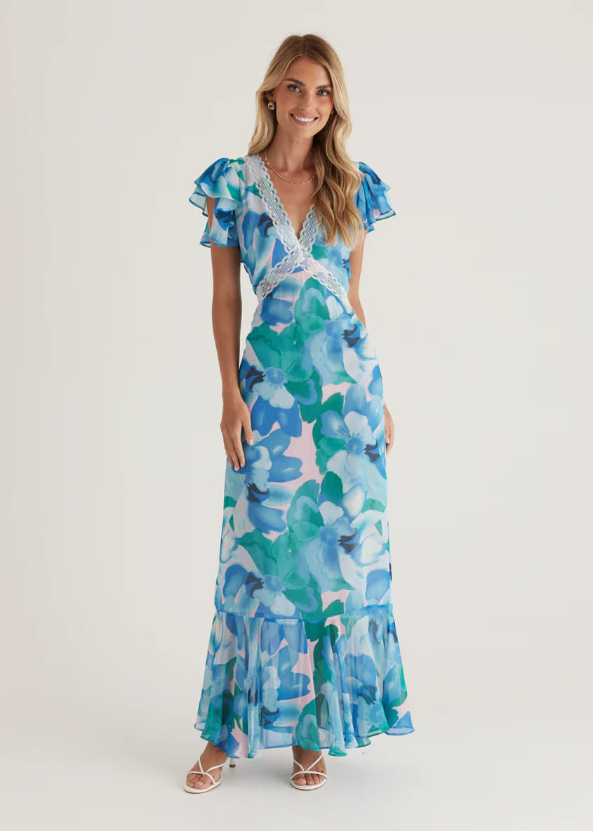 Peyton Maxi Dress - Blue Blooms