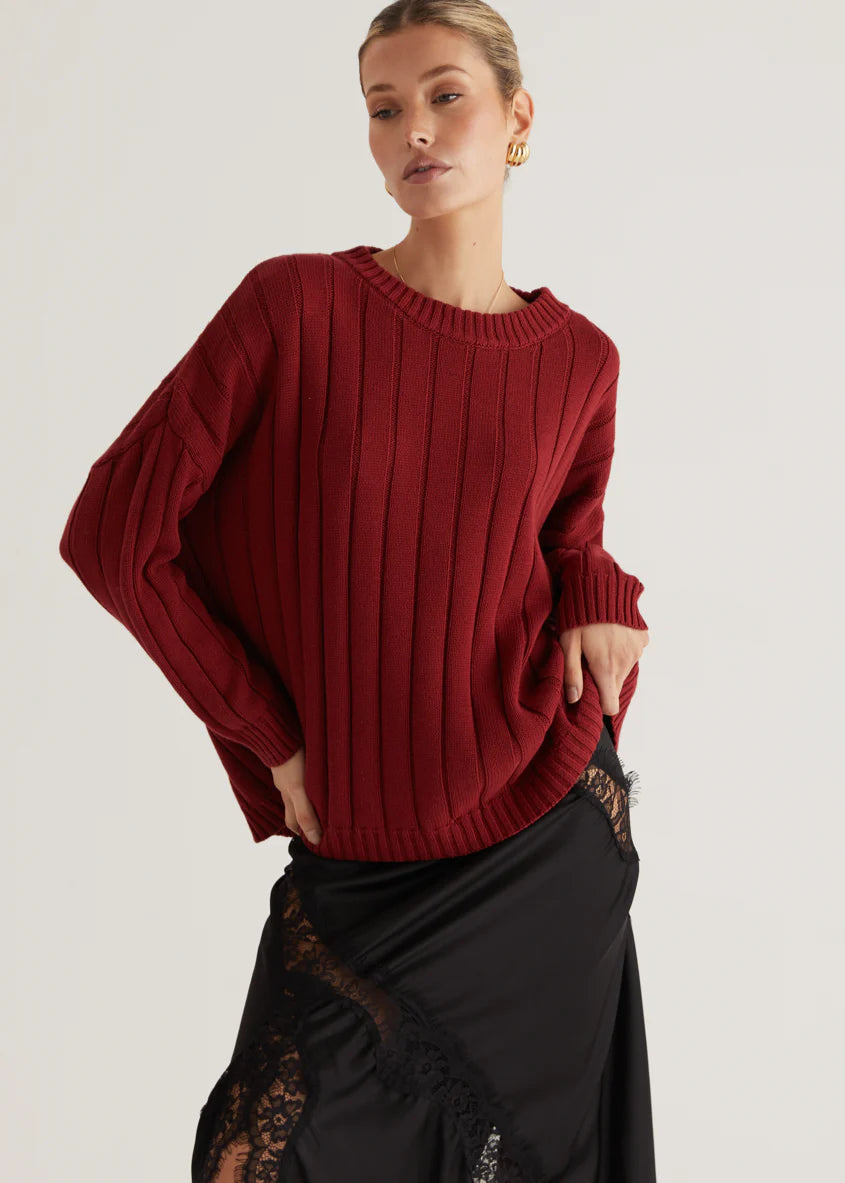 Bobbie Sweater - Wine