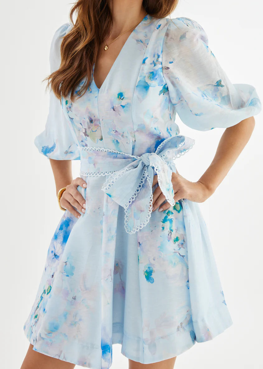 Jolene Dress - Blue Floral