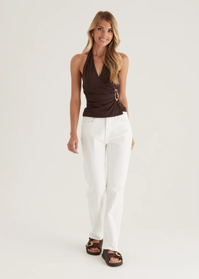 Isobel Stretch Jeans - Off White