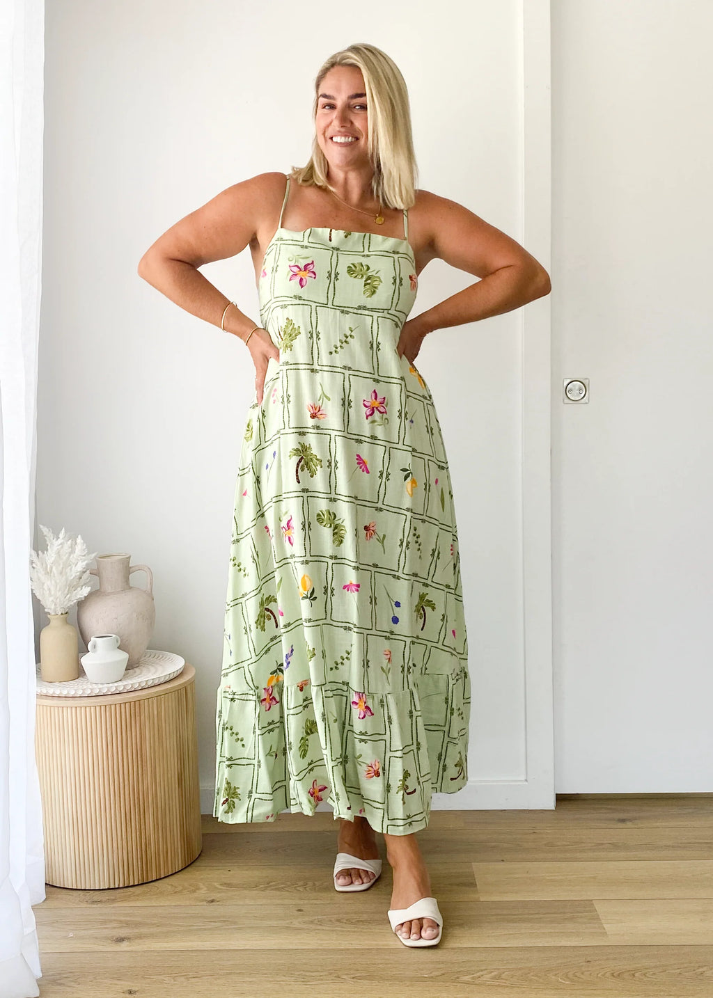 Romara Maxi Dress - Sage Iris