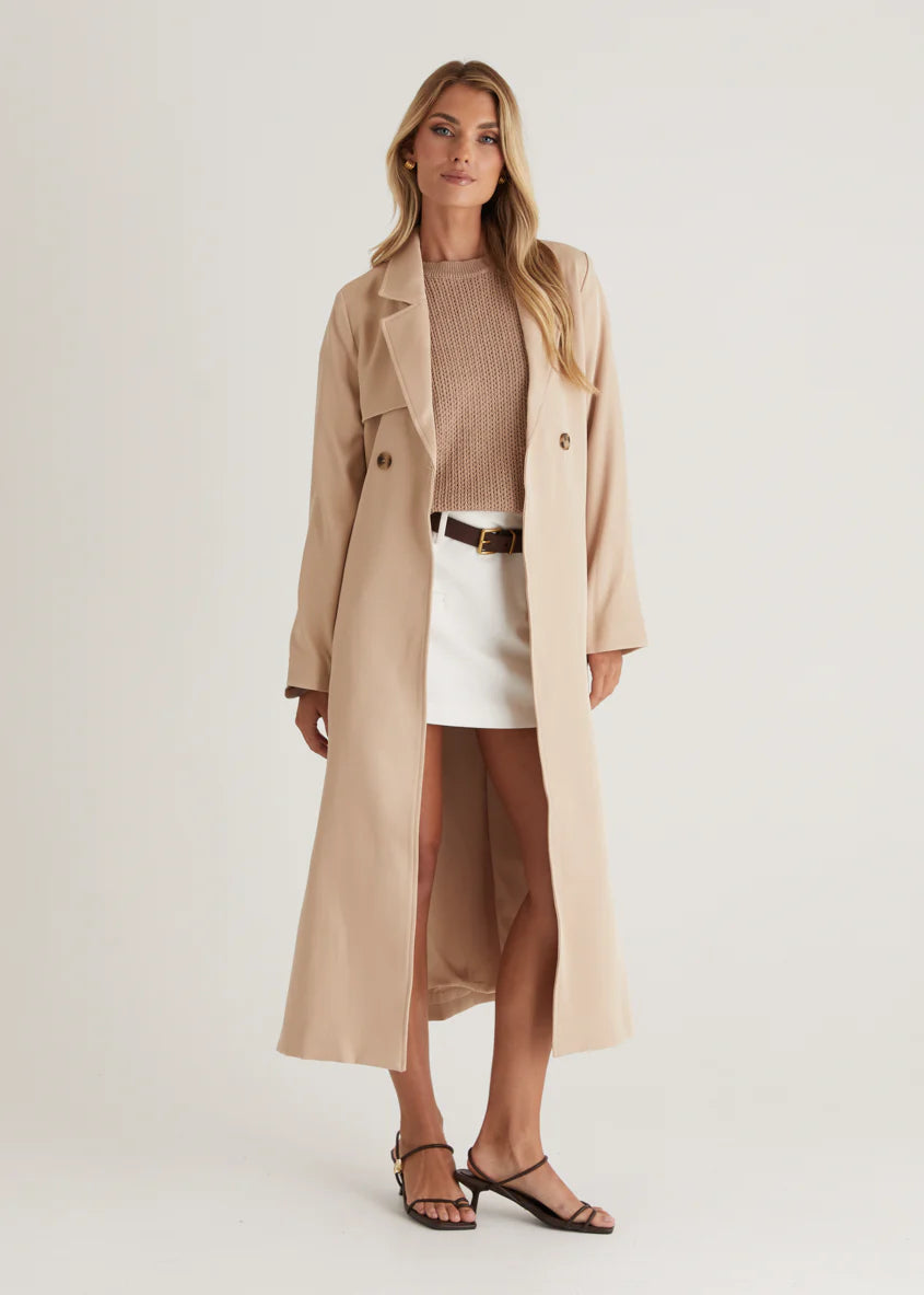 Kylie Trench Coat - Camel