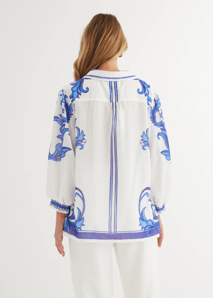 Bailee Shirt - Blue Zayna