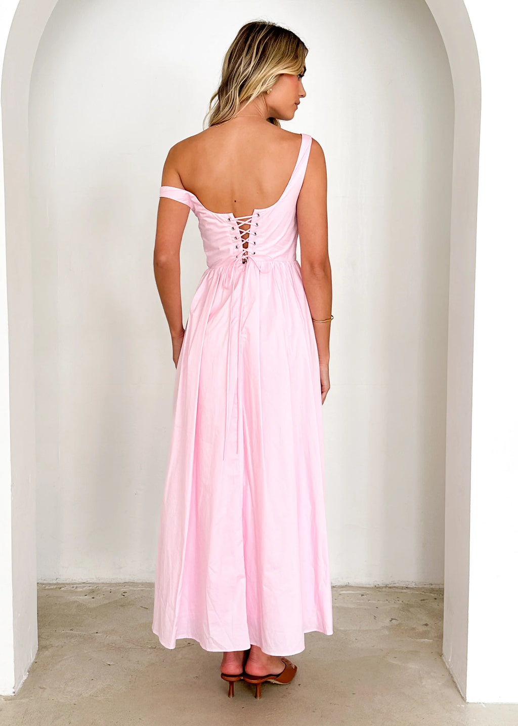Haven One Shoulder Maxi Dress - Blush