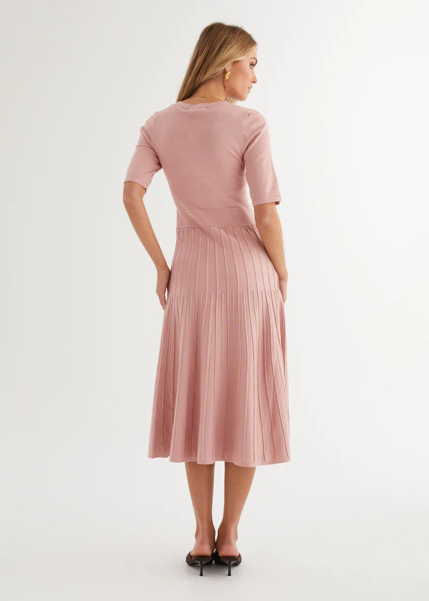 Acler Knit Midi Dress - Pink