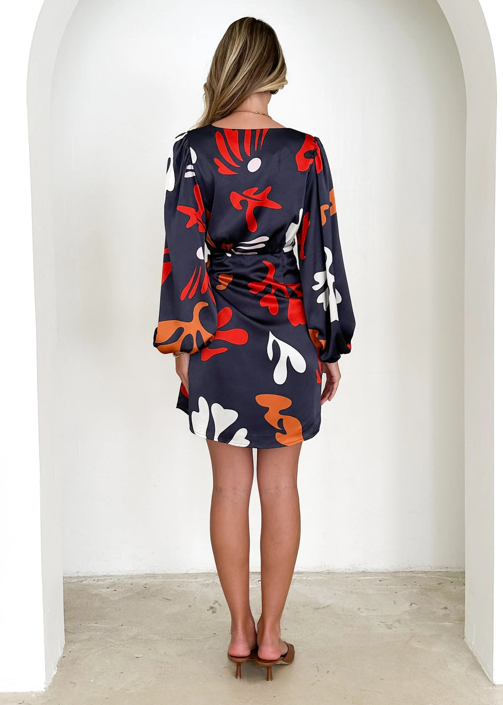 Loqsta Dress - Slate Abstract