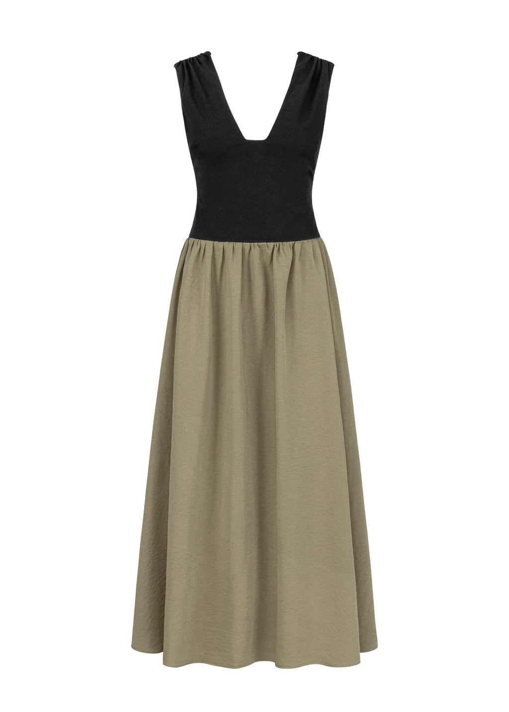 Bungalow Maxi Dress - Khaki Splice