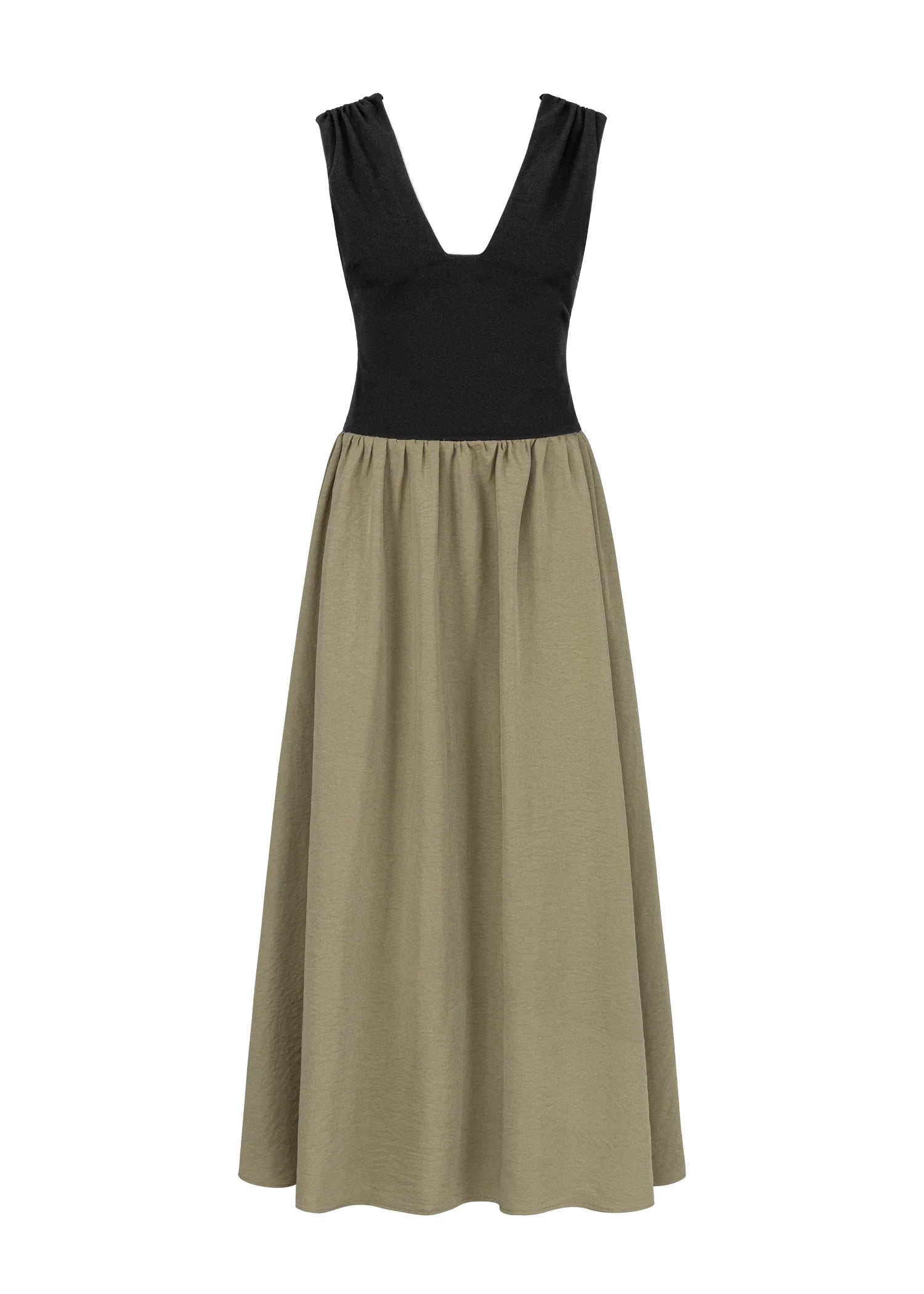 Bungalow Maxi Dress - Khaki Splice