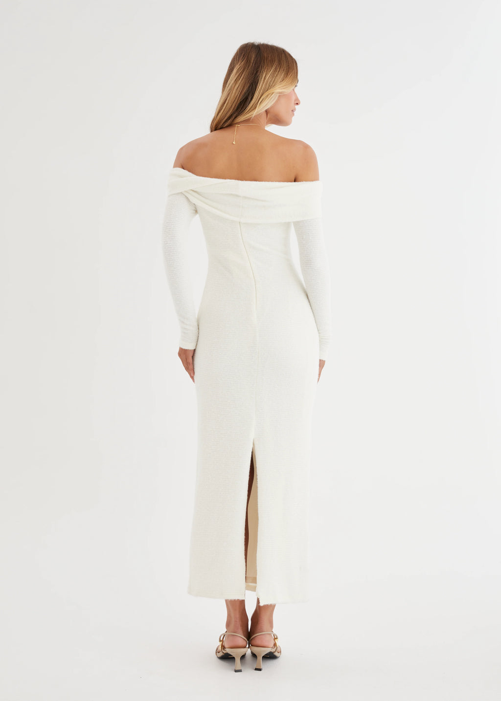 Ace Off Shoulder Maxi Dress - Cream