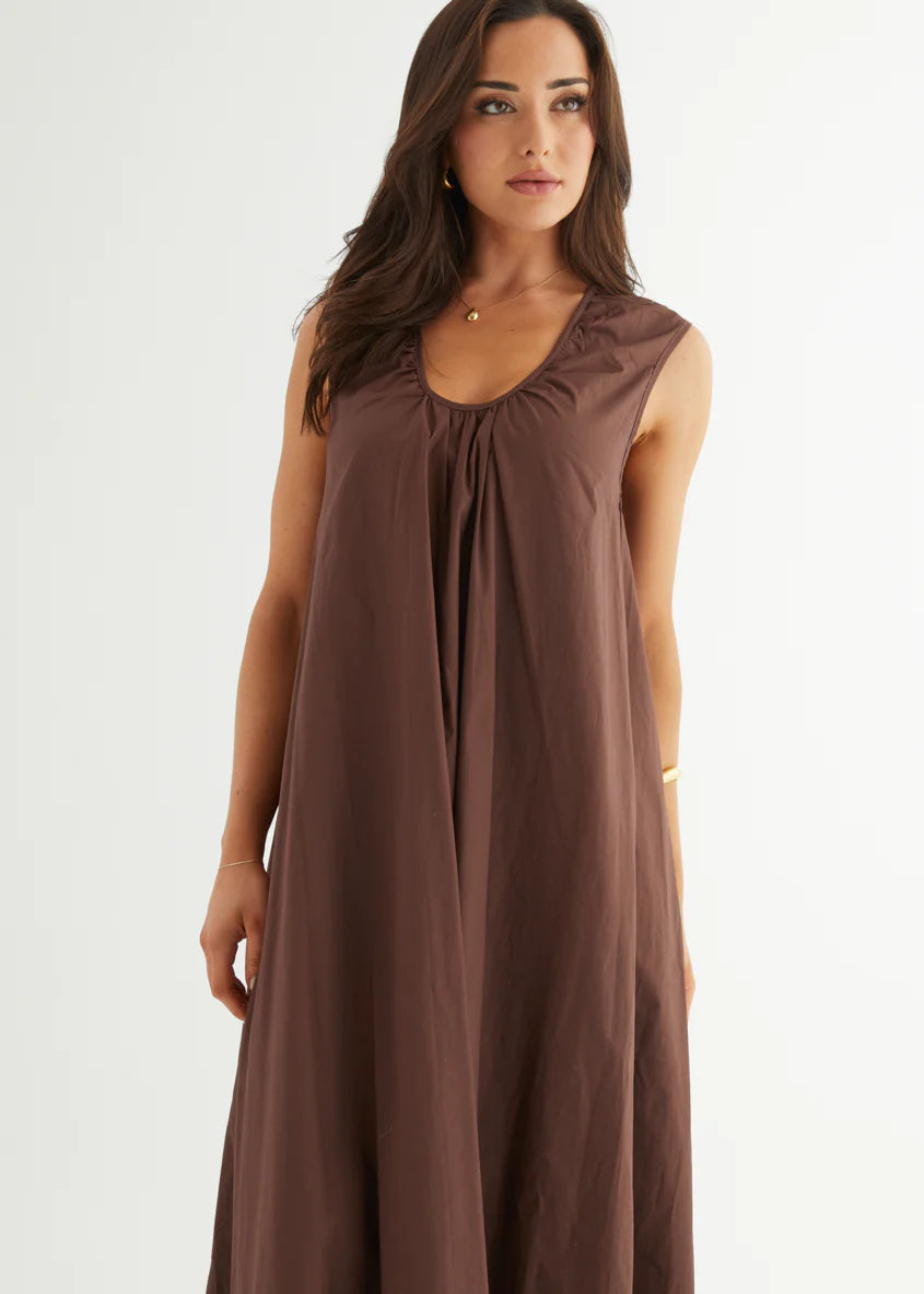 Casandra Maxi Dress - Chocolate
