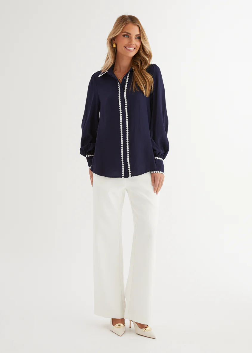 Sariyah Shirt - Navy