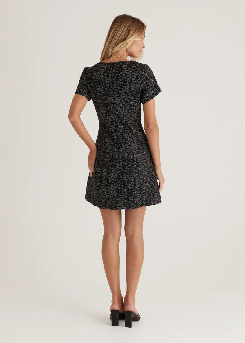 Silvia Dress - Black Marl