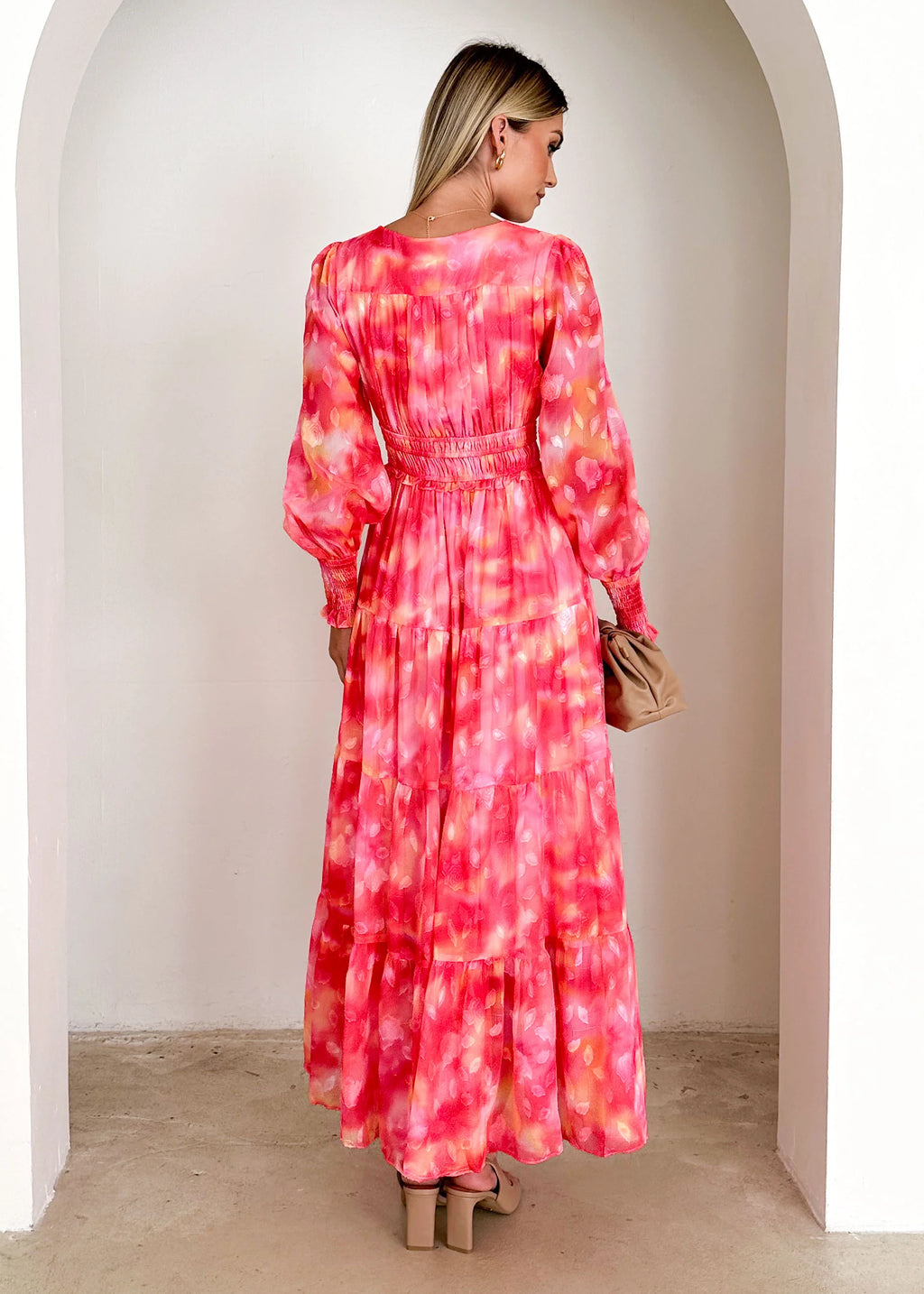 Edinna Maxi Dress - Pink Splash