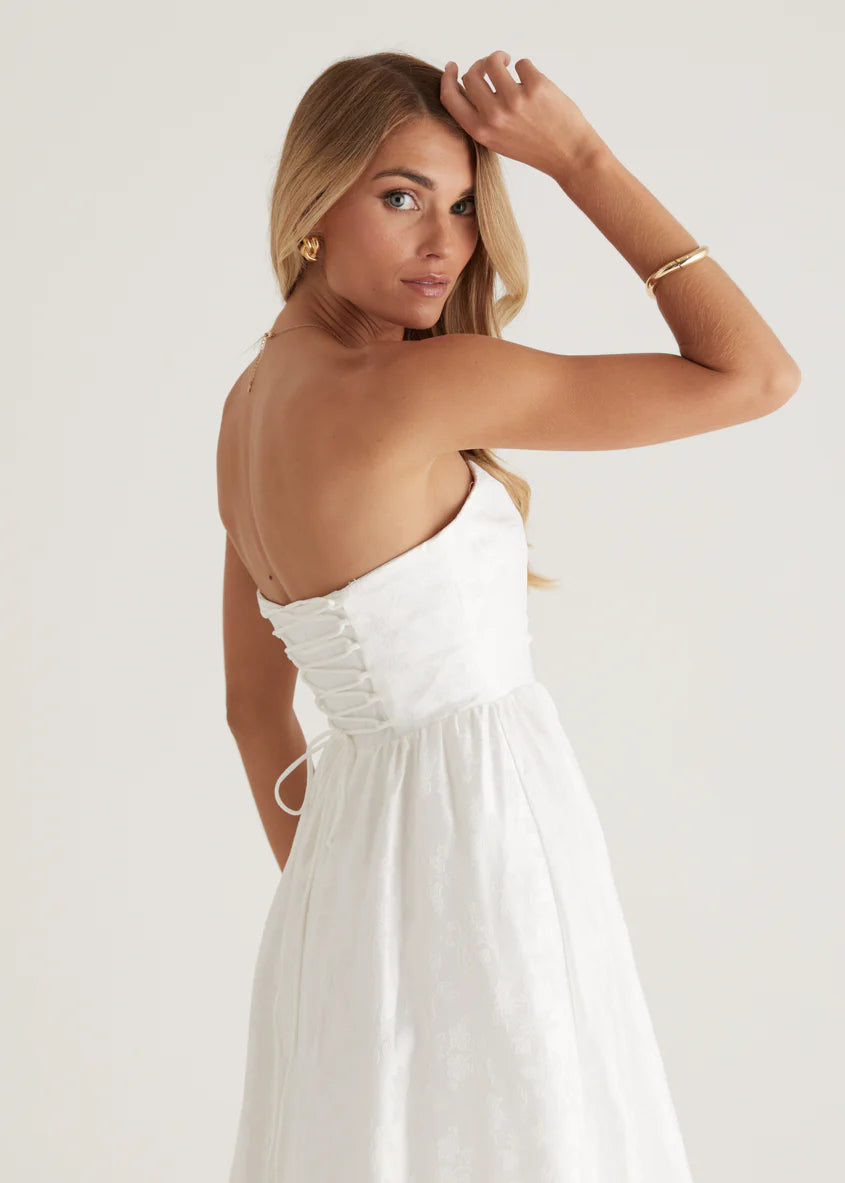 Laneway Strapless Maxi Dress - Off White