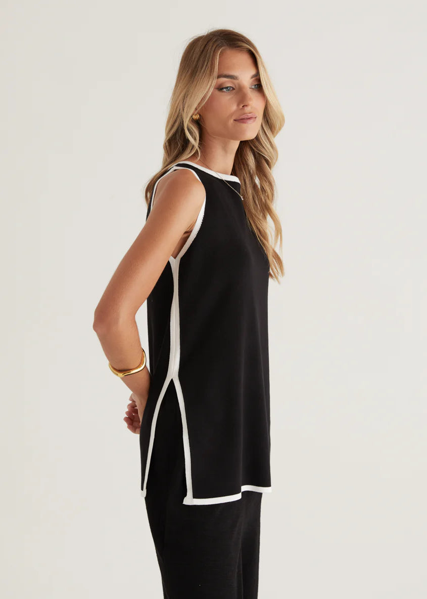 Regal Knit Top - Black