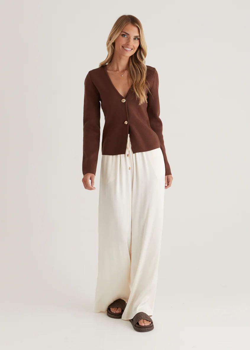 Triton Knit Top - Chocolate