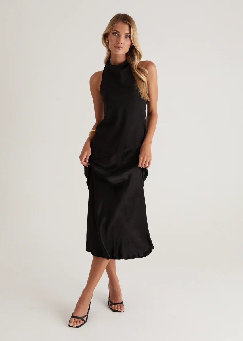 Logan Halter Top - Black