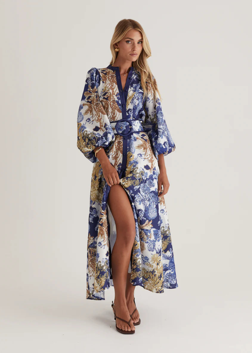 Wimsoe Midi Dress - Navy Chateau