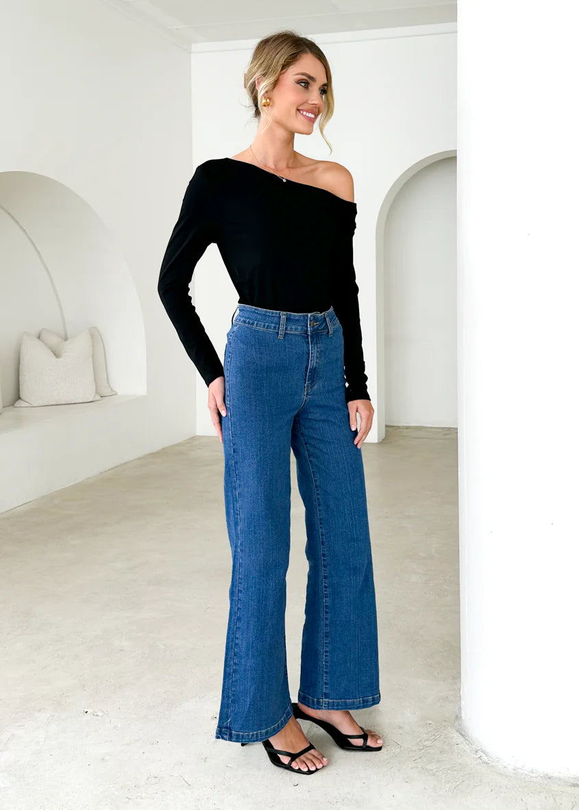 Carmina Stretch Jeans - Mid Blue