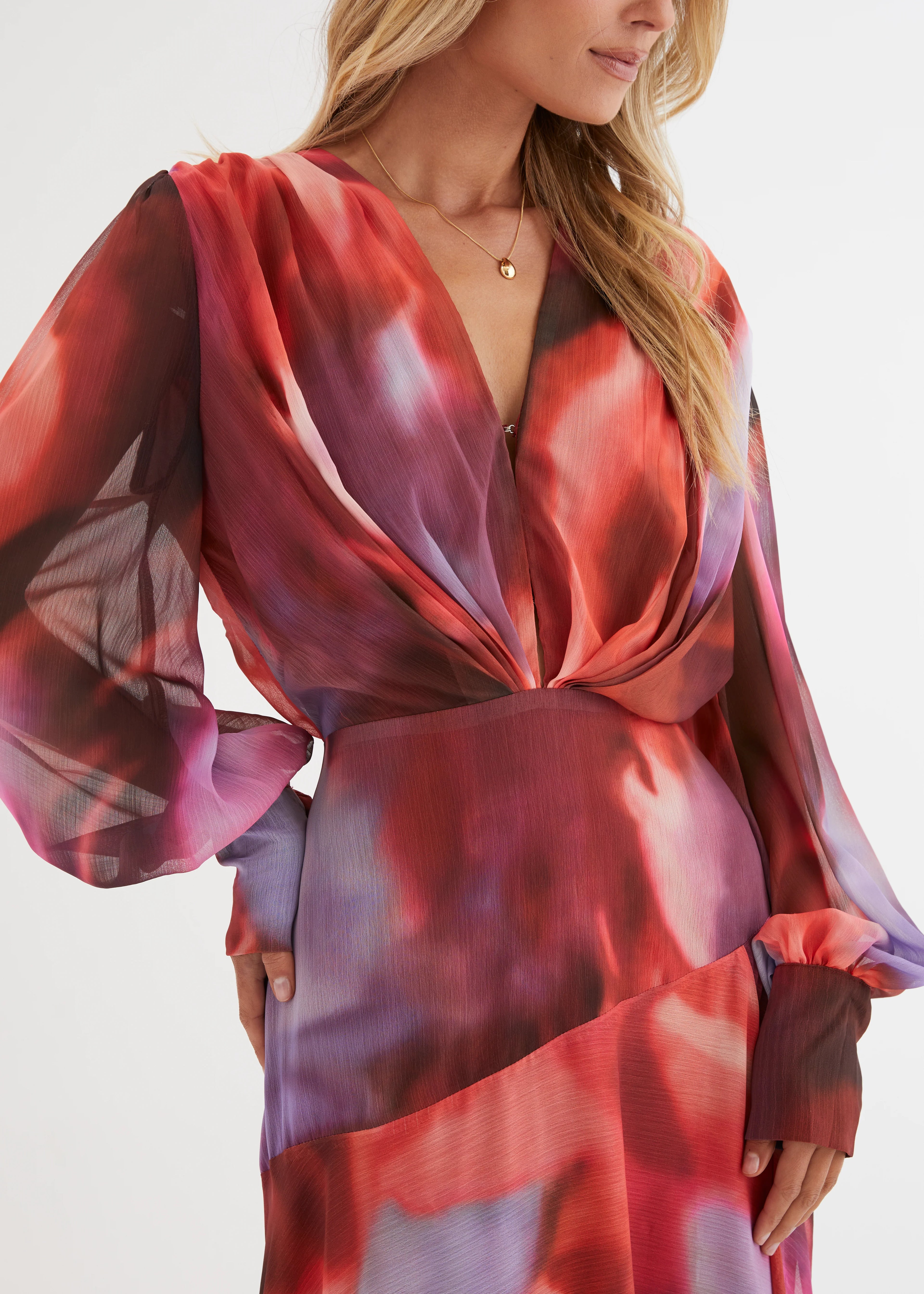 Frida Maxi Dress - Berry Splash