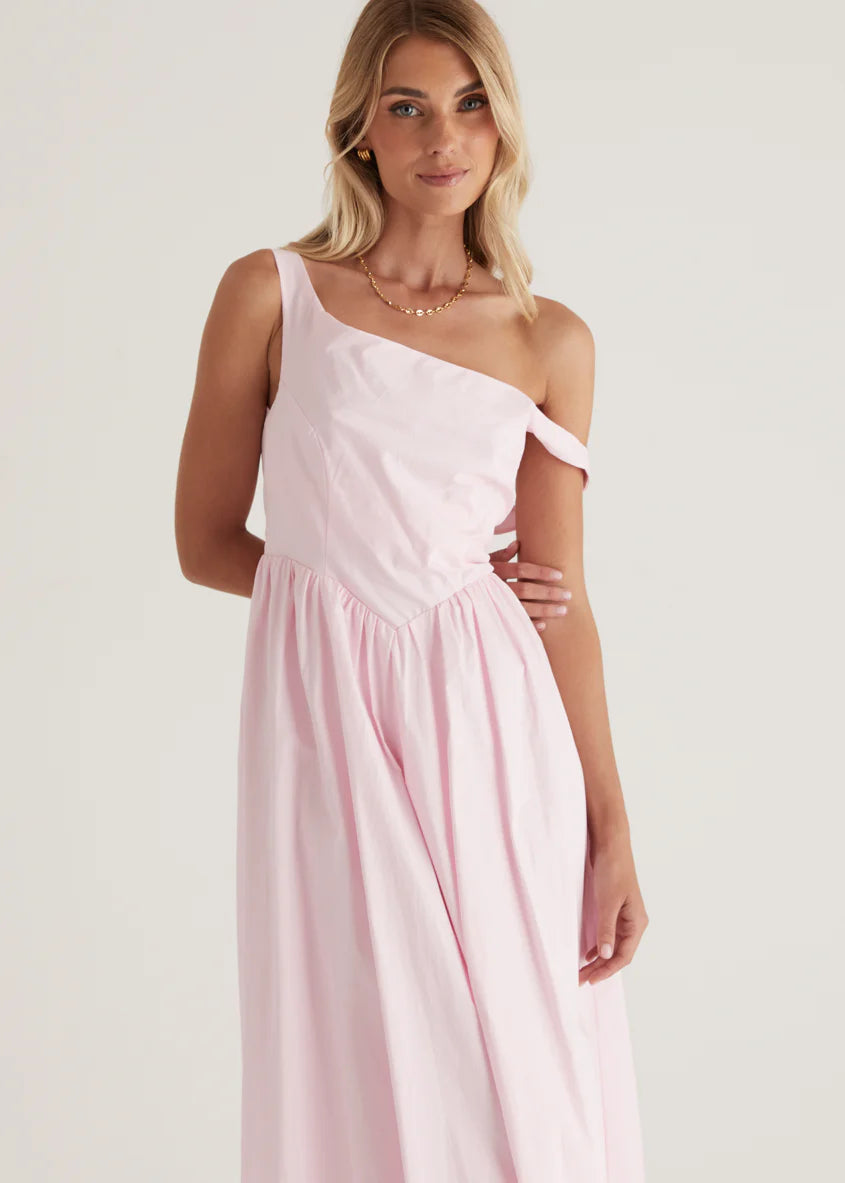 Haven One Shoulder Maxi Dress - Blush