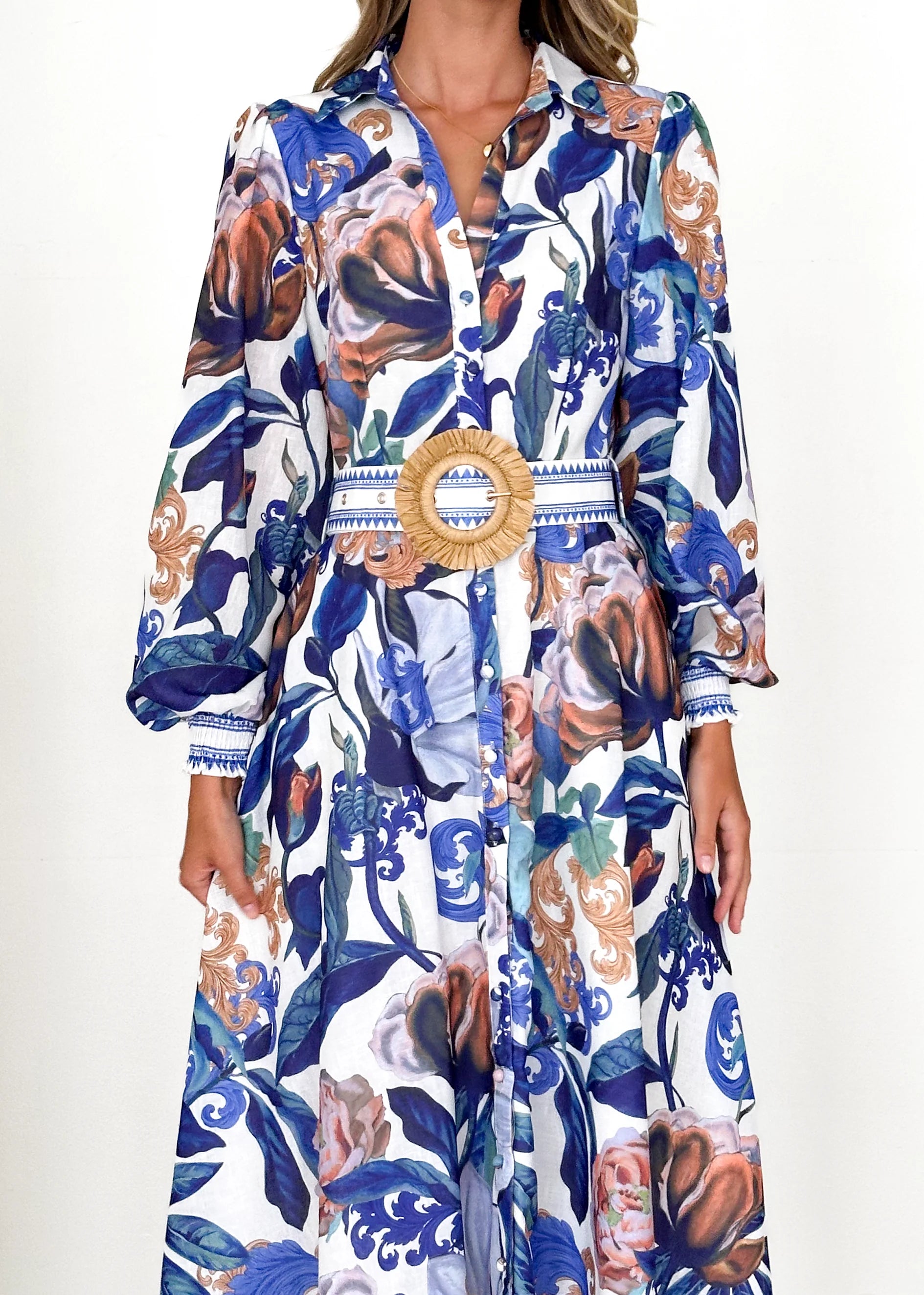 Nassa Maxi Dress - Azure Spritz