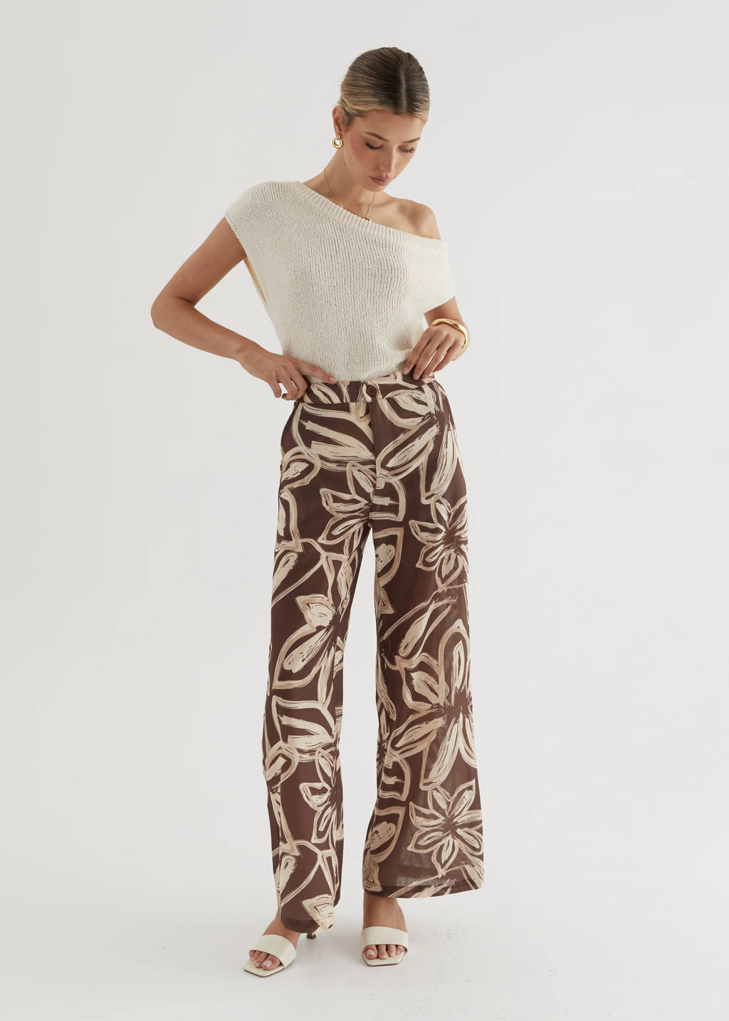 Vivianne Pants - Brown Floral