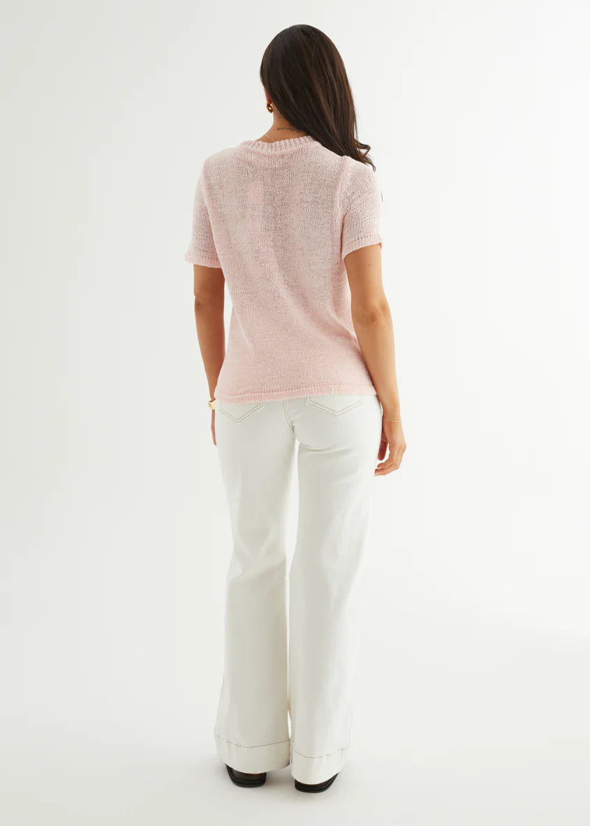Halle Knit Top - Blush