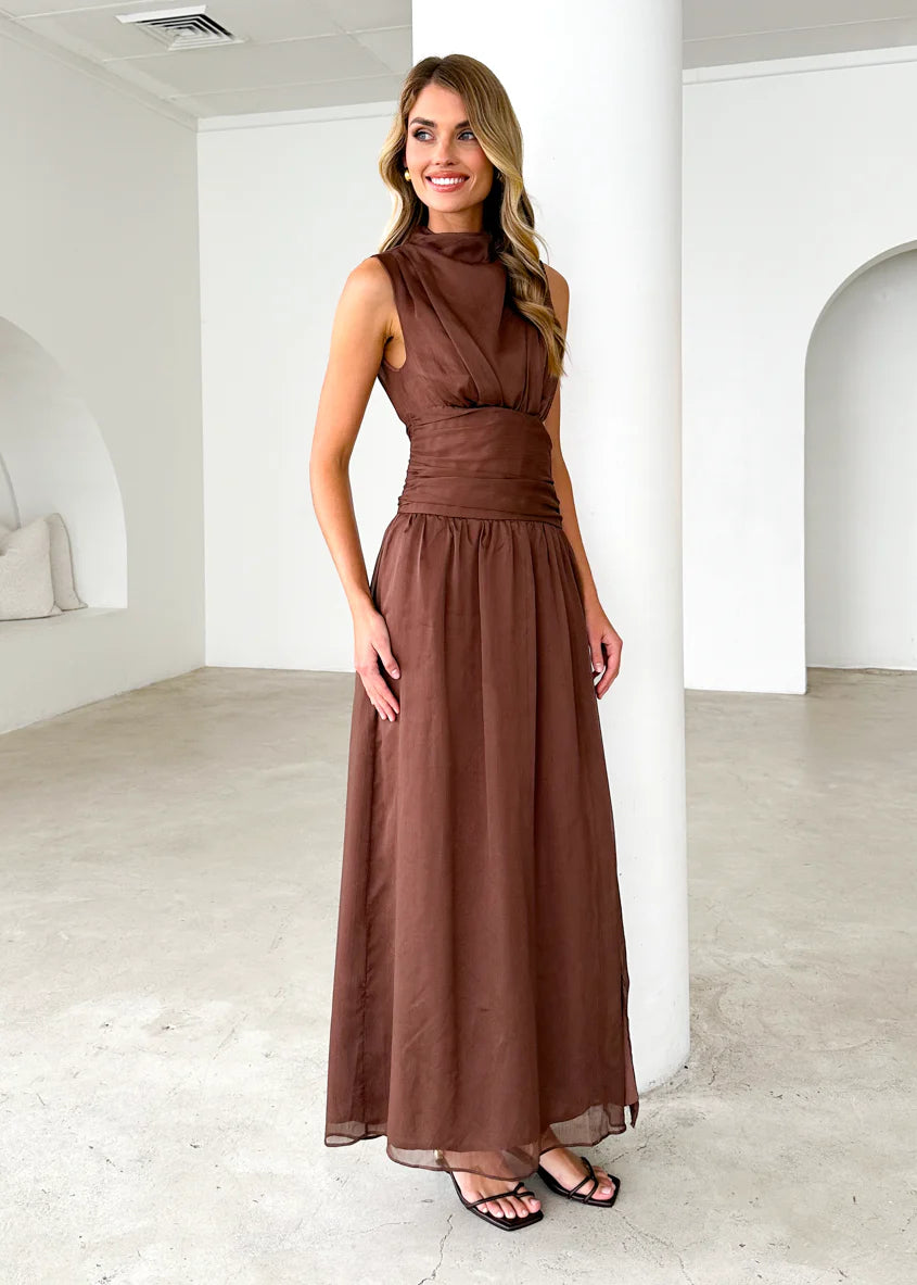 Everett Maxi Dress - Chocolate