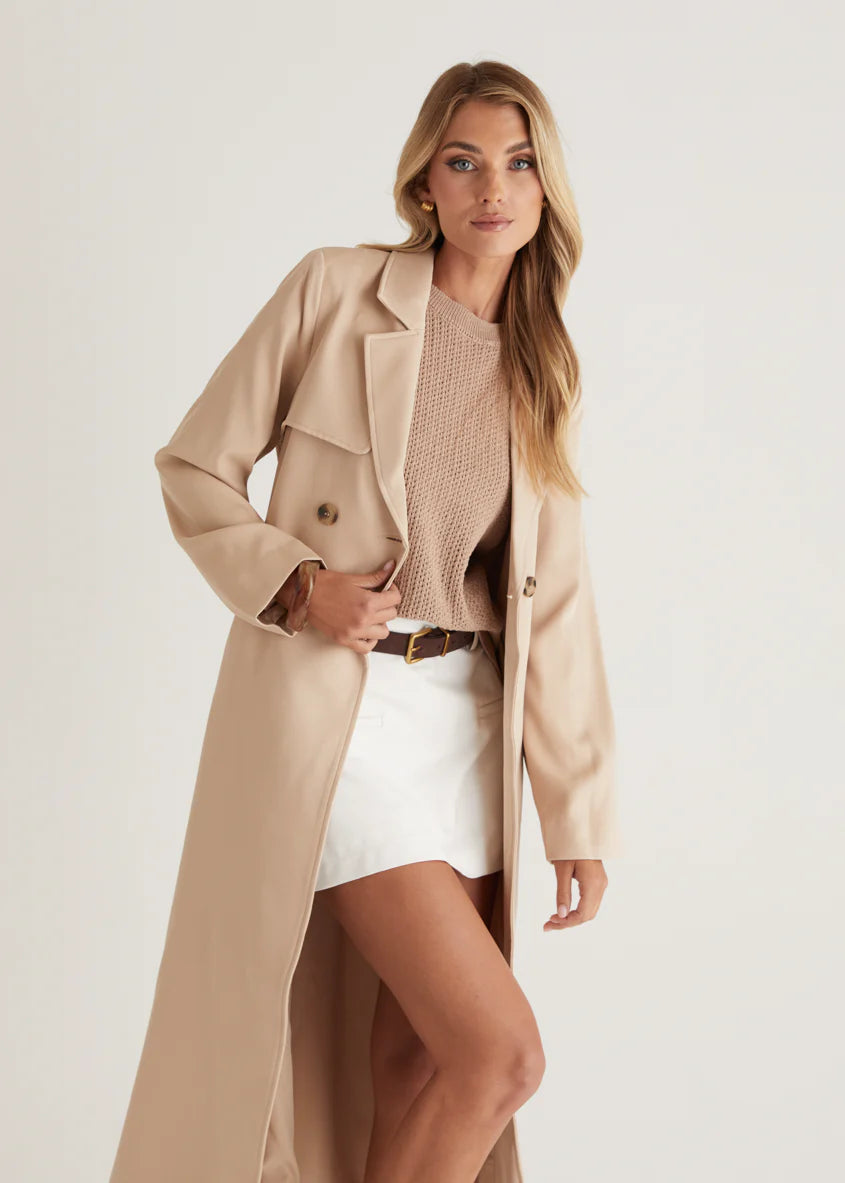Kylie Trench Coat - Camel
