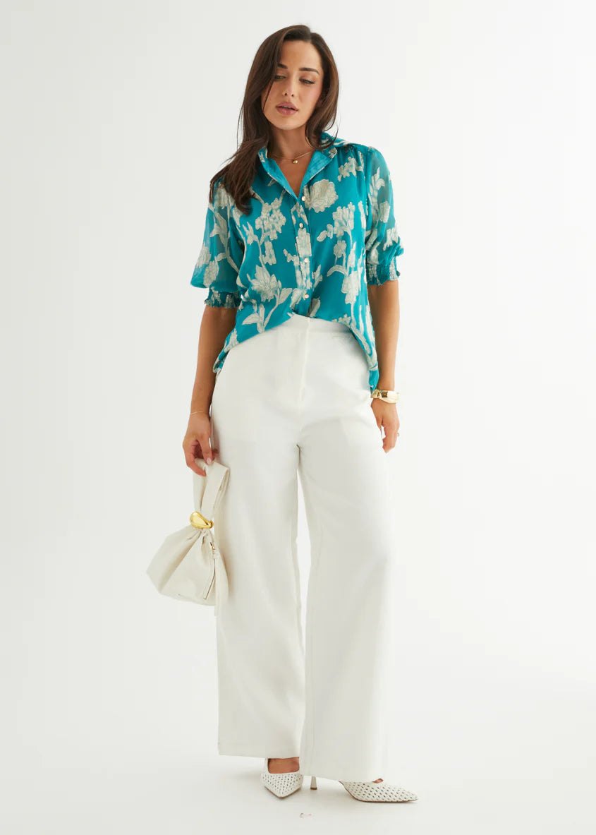 Austin Blouse - Deep Turquoise