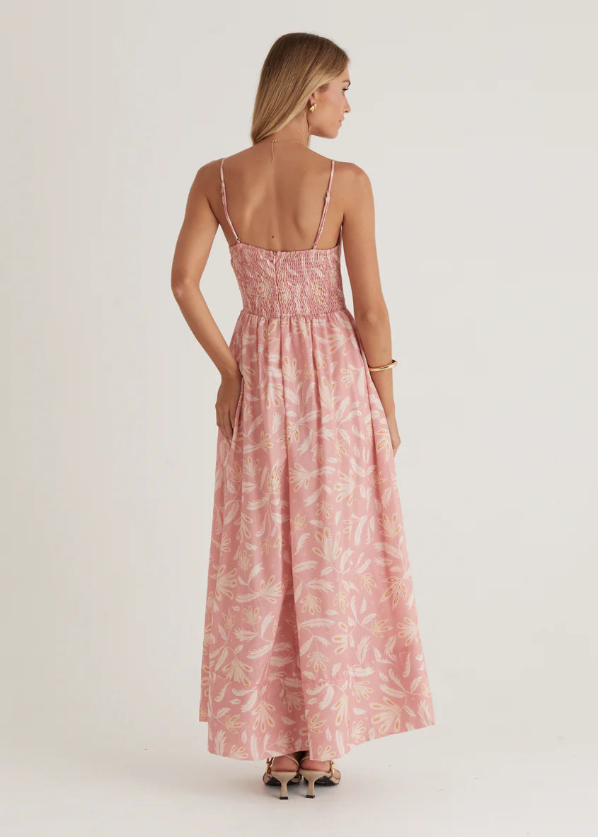 Madrid Maxi Dress - Blush Abstract