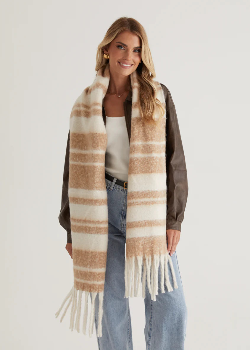 Novella Scarf - Natural Check