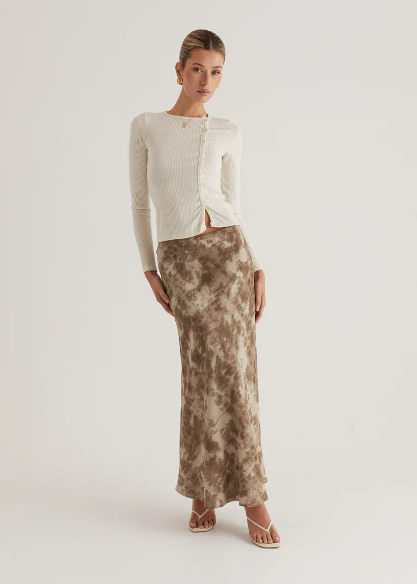 Hollie Maxi Skirt - Walnut
