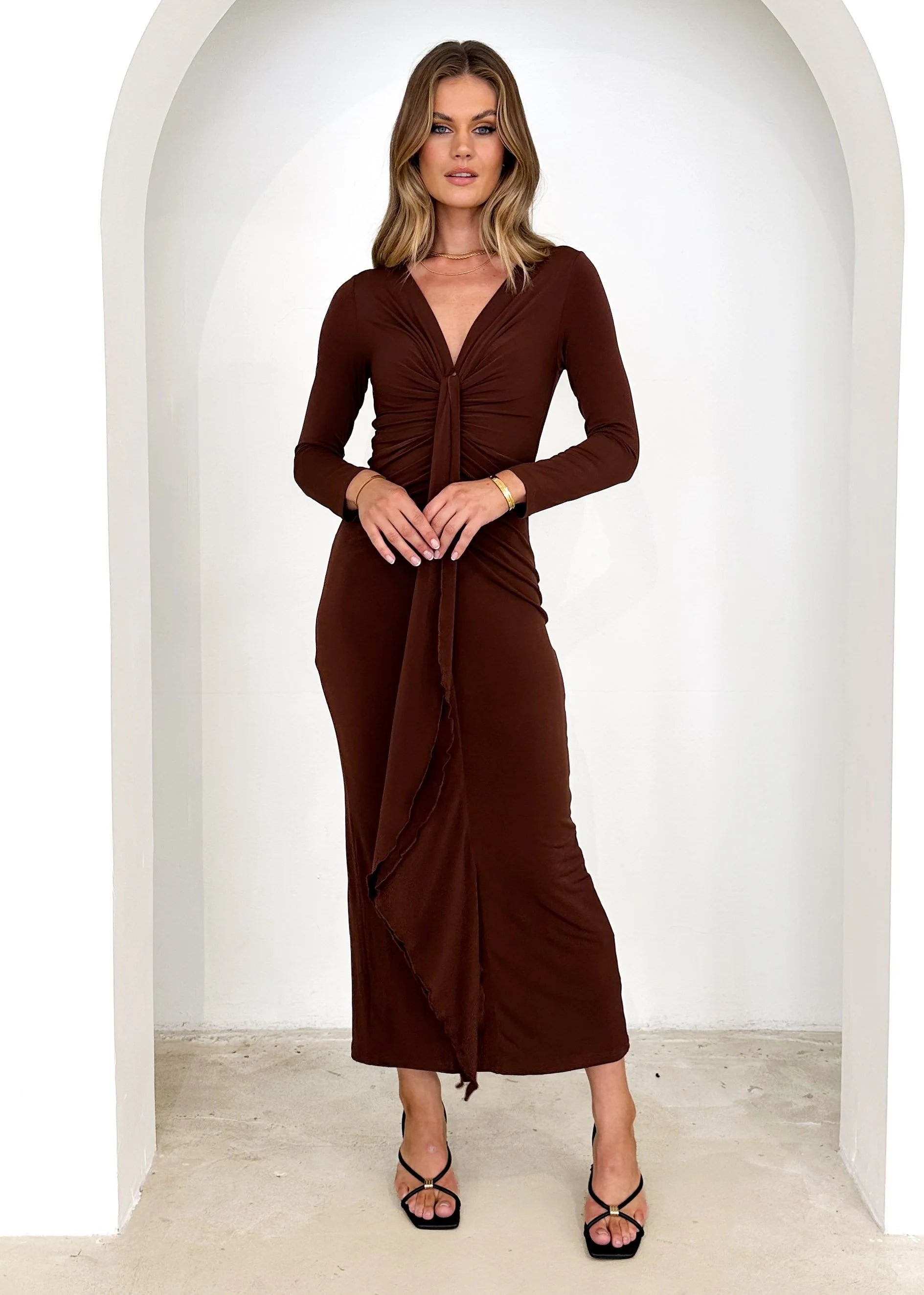 Riley Maxi Dress - Chocolate