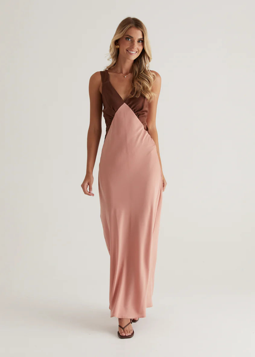 Taleena Maxi Dress - Chocolate Splice