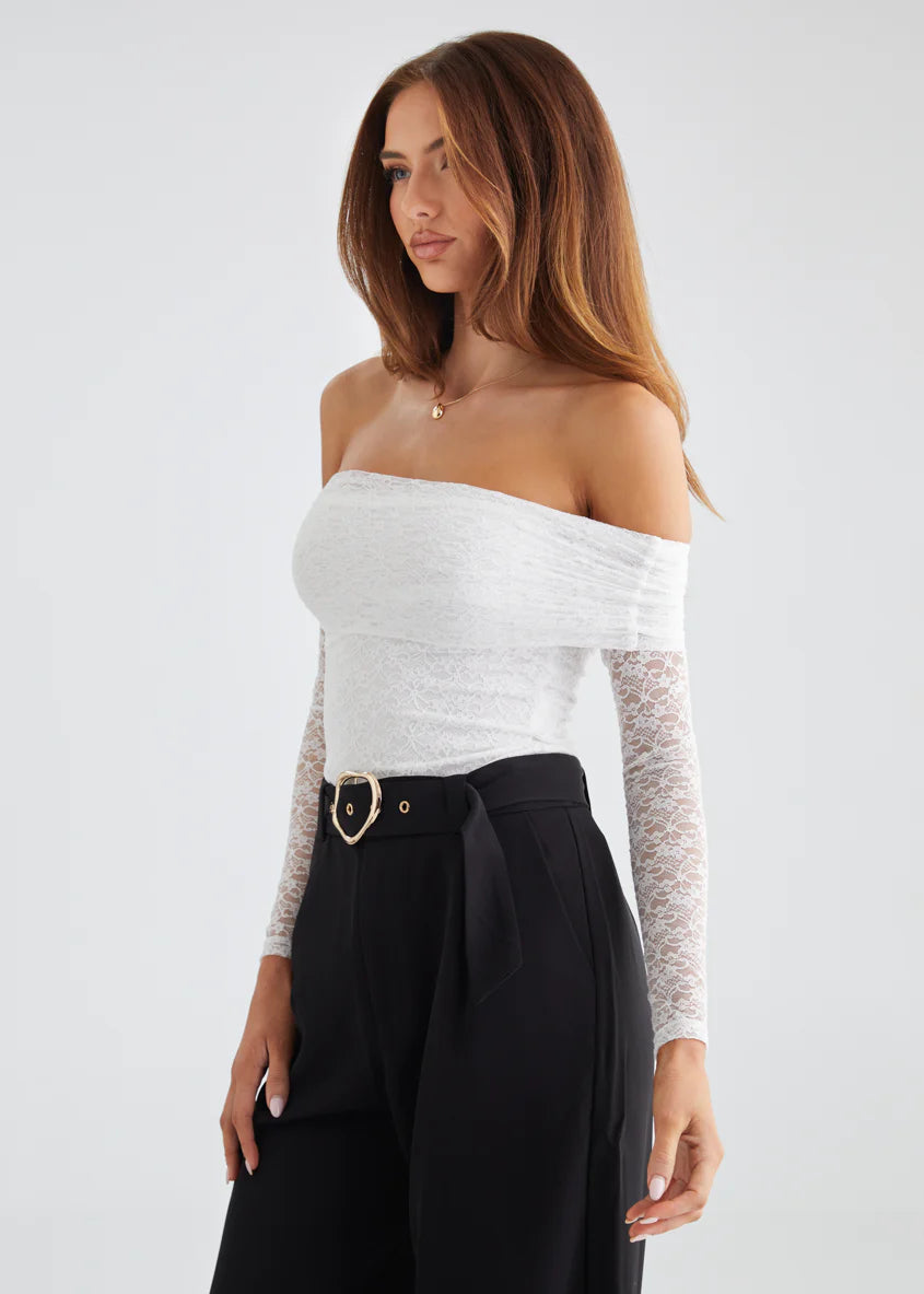 Rosa Lace Bodysuit - Off White