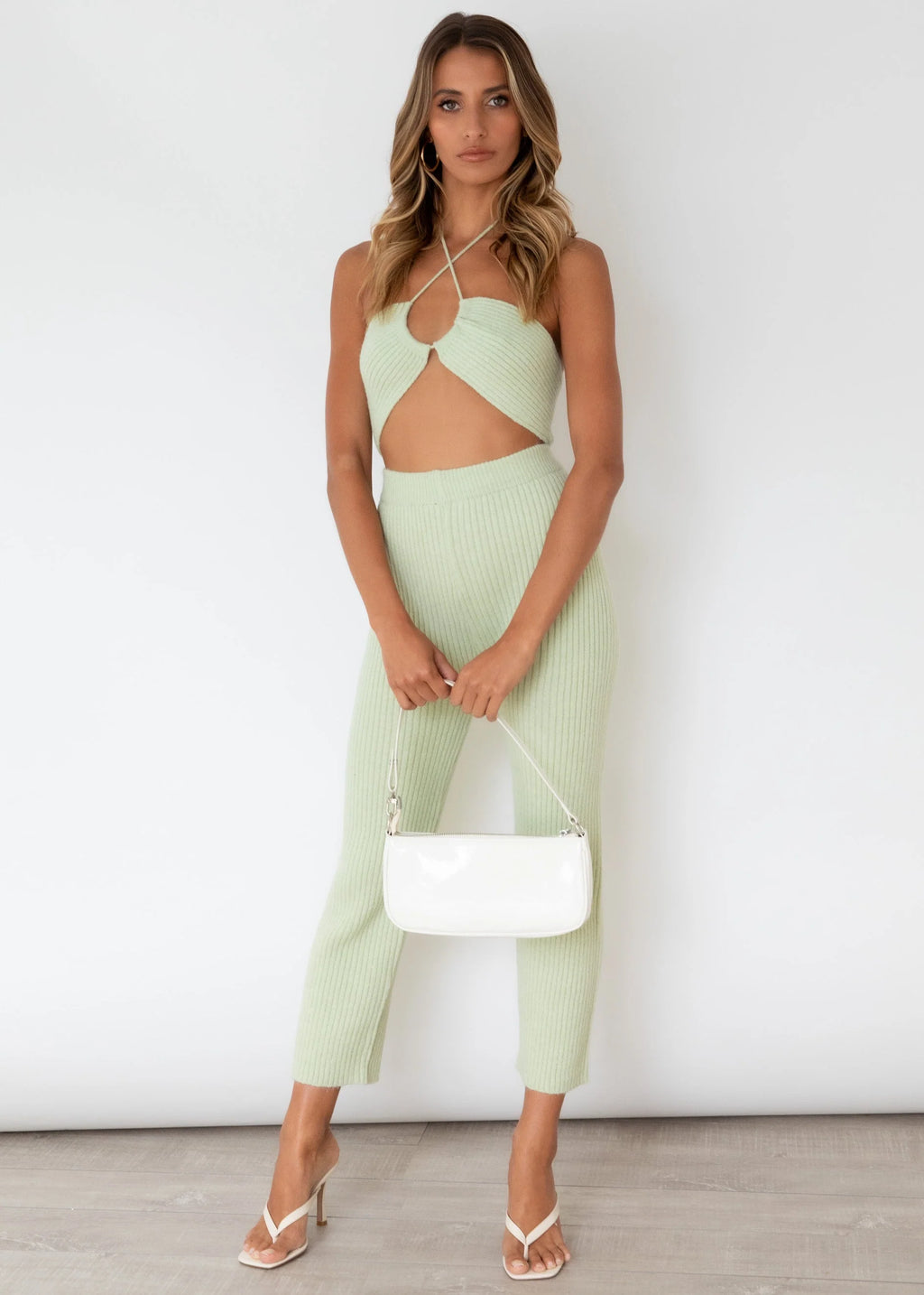 In Tune Knit Halter - Mint