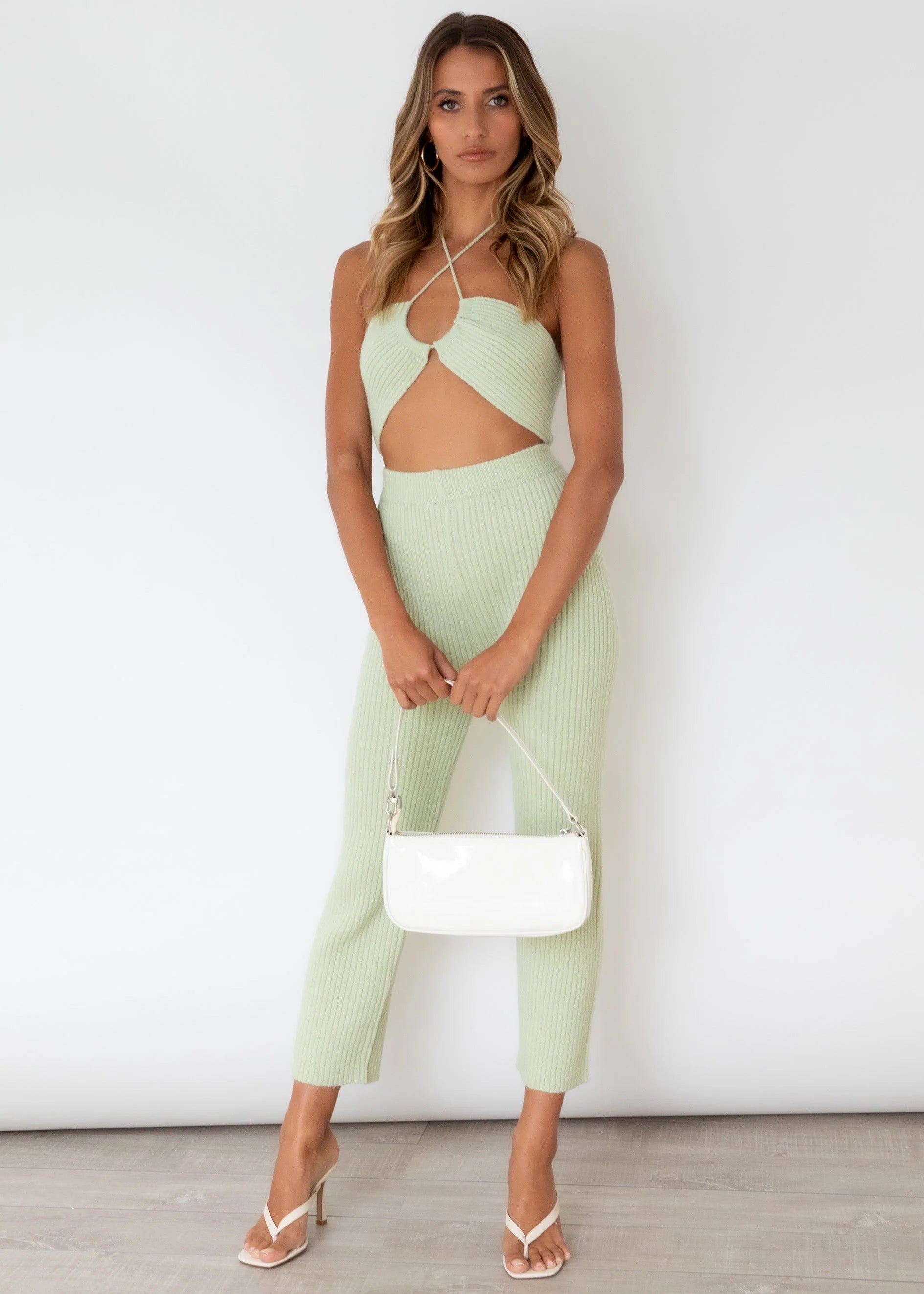 In Tune Knit Halter - Mint