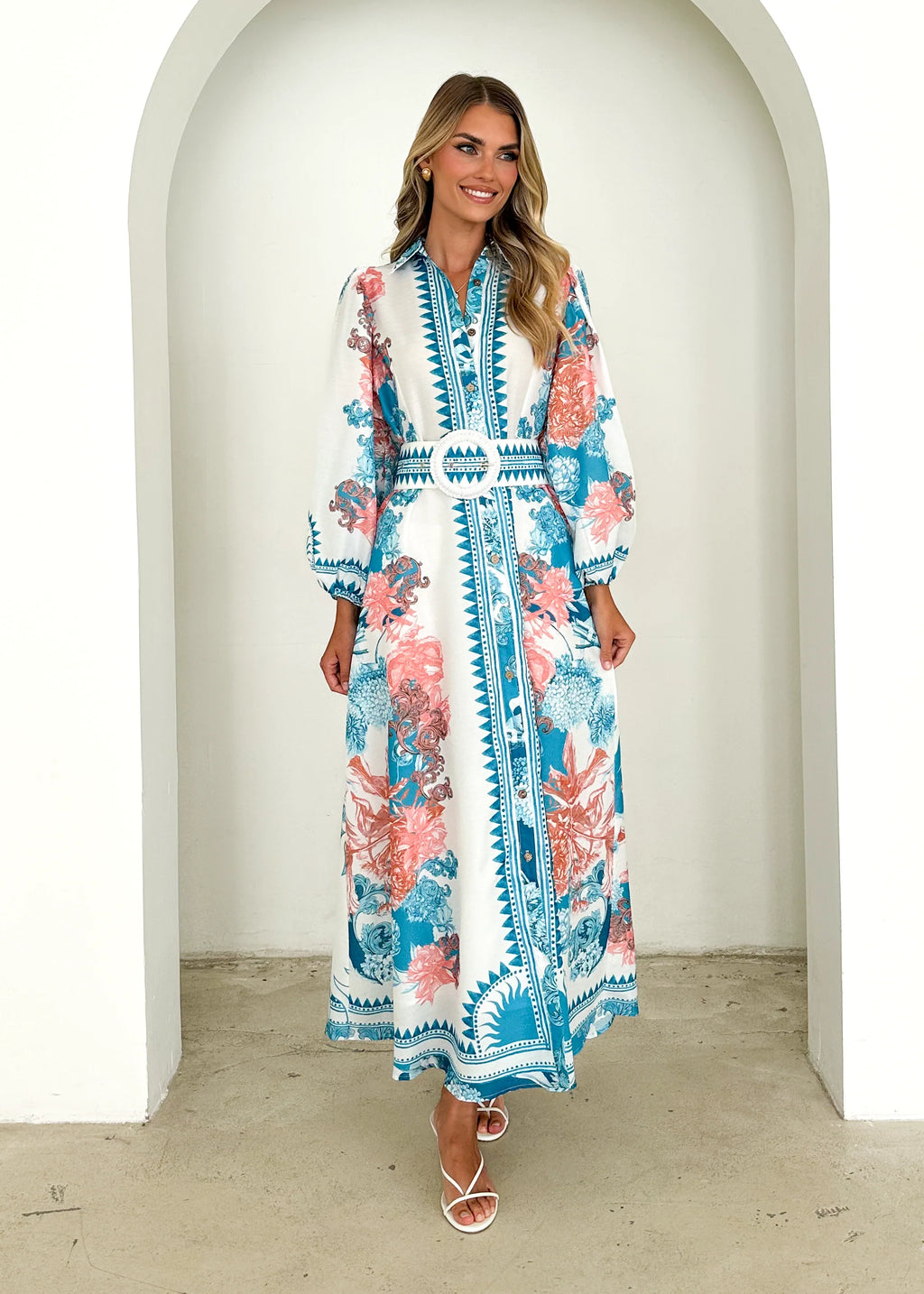 Marabelle Maxi Dress - Coral Sea